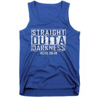 Bible Verse Straight Outta Darkness Distressed Vintage Cool Gift Tank Top