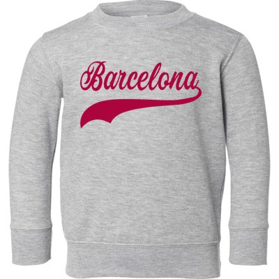 Barcelona Vintage Sports Style Toddler Sweatshirt