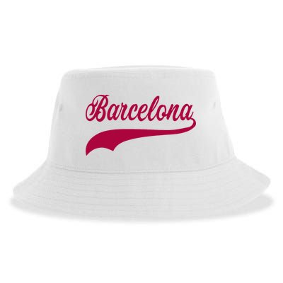 Barcelona Vintage Sports Style Sustainable Bucket Hat