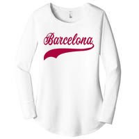 Barcelona Vintage Sports Style Women's Perfect Tri Tunic Long Sleeve Shirt