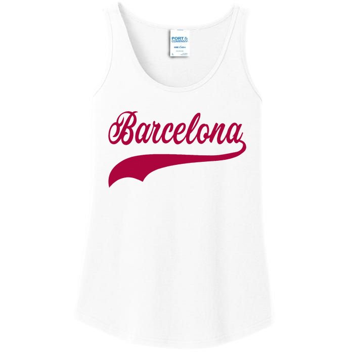 Barcelona Vintage Sports Style Ladies Essential Tank