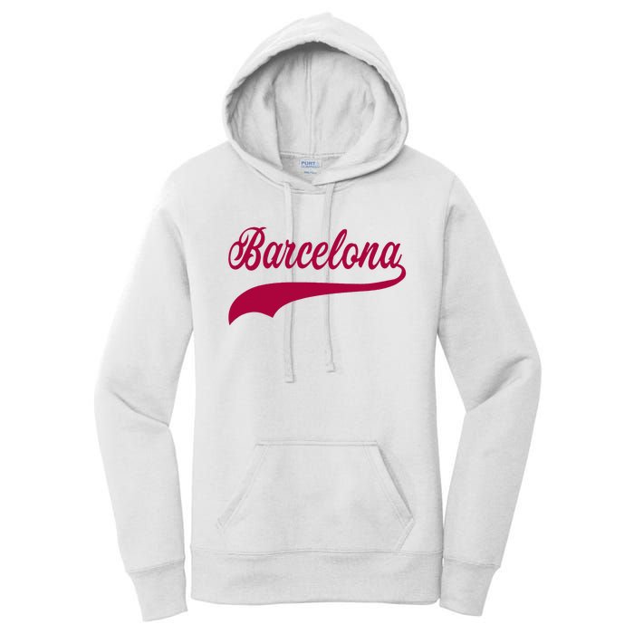 Barcelona Vintage Sports Style Women's Pullover Hoodie