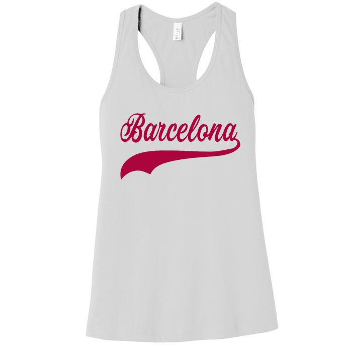 Barcelona Vintage Sports Style Women's Racerback Tank