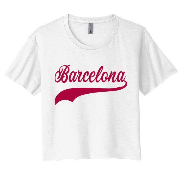 Barcelona Vintage Sports Style Crop Top