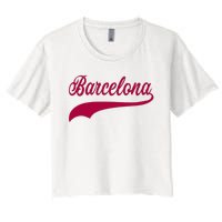 Barcelona Vintage Sports Style Women's Crop Top Tee