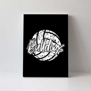 Bulldogs Volleyball School Sports Fan Team Spirit Canvas