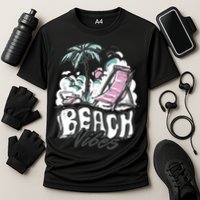 Beach Vibes Summer Cooling Performance Crew T-Shirt
