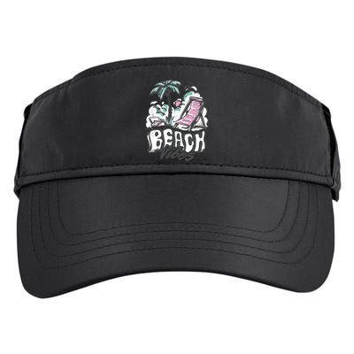Beach Vibes Summer Adult Drive Performance Visor