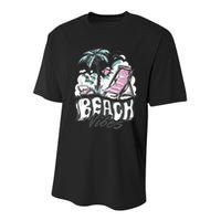 Beach Vibes Summer Youth Performance Sprint T-Shirt