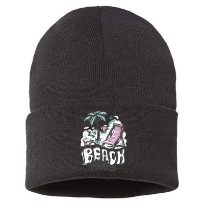 Beach Vibes Summer Sustainable Knit Beanie