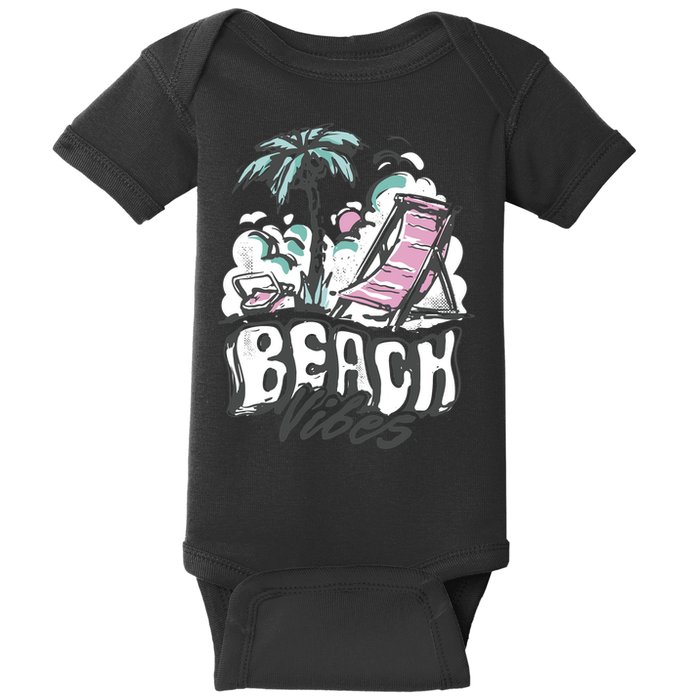 Beach Vibes Summer Baby Bodysuit