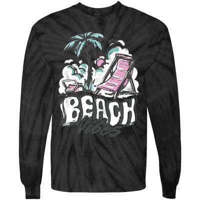 Beach Vibes Summer Tie-Dye Long Sleeve Shirt