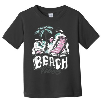 Beach Vibes Summer Toddler T-Shirt