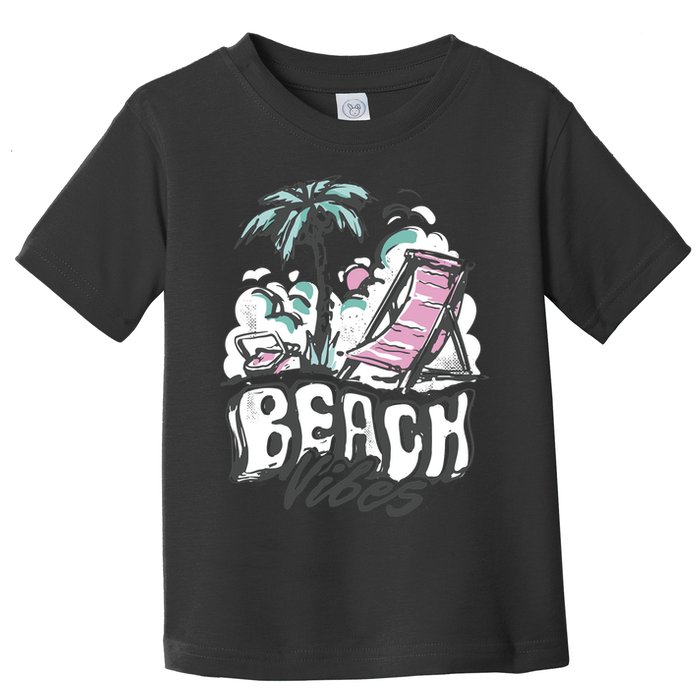 Beach Vibes Summer Toddler T-Shirt