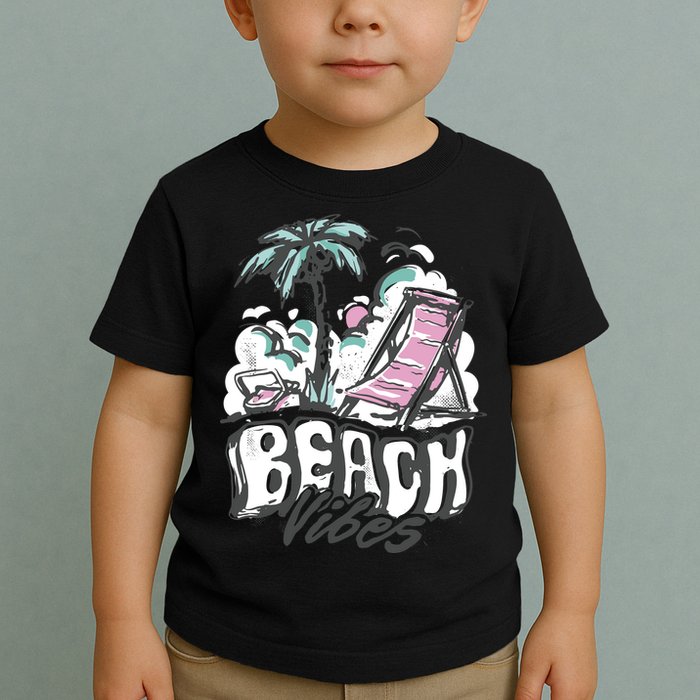 Beach Vibes Summer Toddler T-Shirt
