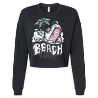Beach Vibes Summer Cropped Pullover Crew