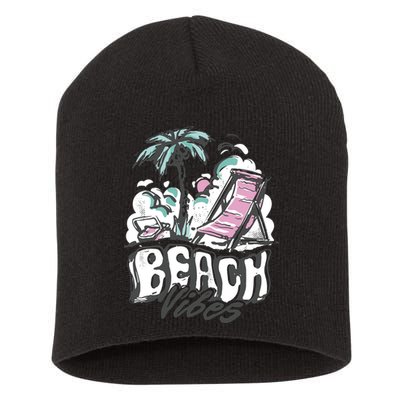 Beach Vibes Summer Short Acrylic Beanie
