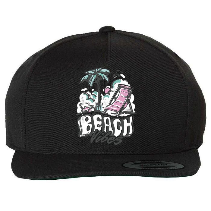 Beach Vibes Summer Wool Snapback Cap