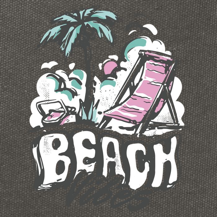 Beach Vibes Summer Cotton Canvas Backpack