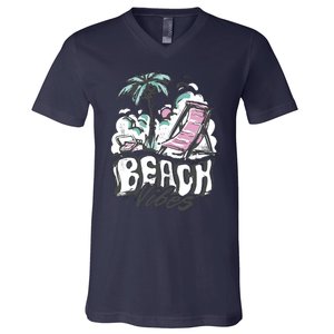 Beach Vibes Summer V-Neck T-Shirt