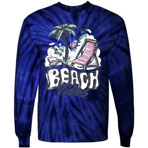 Beach Vibes Summer Tie-Dye Long Sleeve Shirt