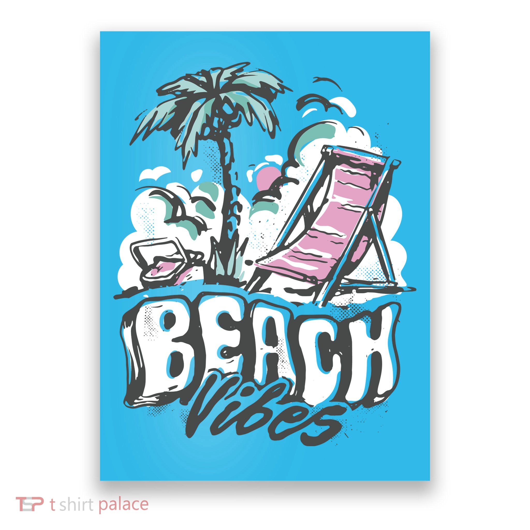 Beach Vibes Summer Poster