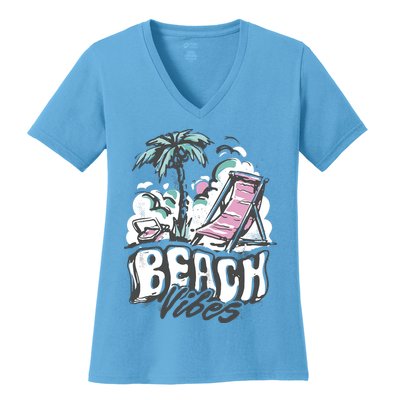 Beach Vibes Summer Women's V-Neck T-Shirt
