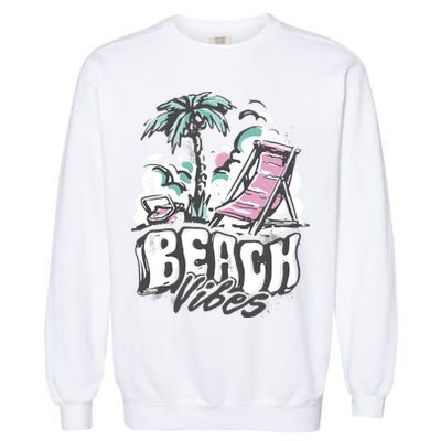 Beach Vibes Summer Garment-Dyed Sweatshirt