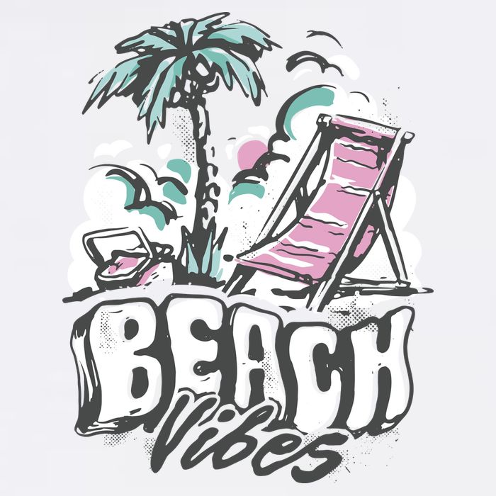 Beach Vibes Summer Garment-Dyed Sweatshirt