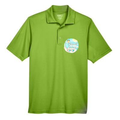 Beach Vibes Summer Vacation Vacay Mode Cute Sun And Gift Men's Origin Performance Piqué Polo