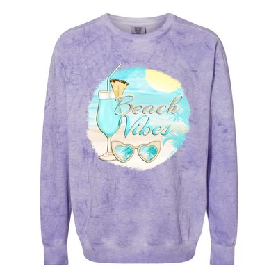 Beach Vibes Summer Vacation Vacay Mode Cute Sun And Gift Colorblast Crewneck Sweatshirt