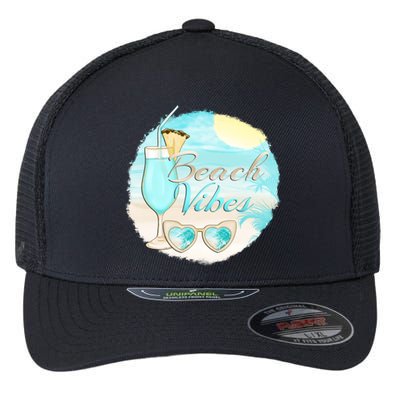 Beach Vibes Summer Vacation Vacay Mode Cute Sun And Gift Flexfit Unipanel Trucker Cap