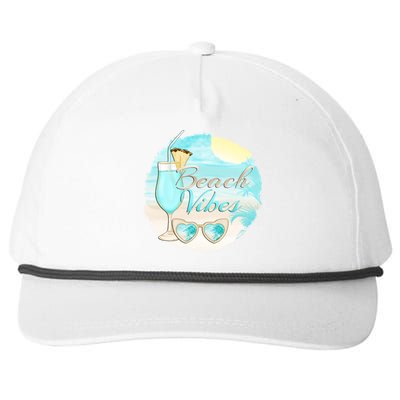 Beach Vibes Summer Vacation Vacay Mode Cute Sun And Gift Snapback Five-Panel Rope Hat