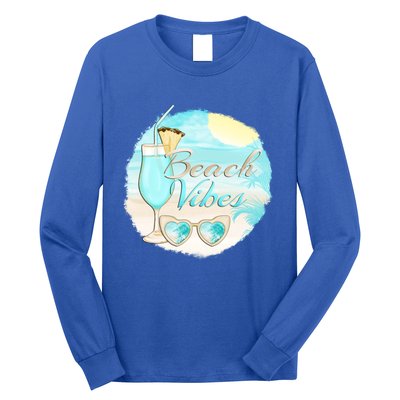 Beach Vibes Summer Vacation Vacay Mode Cute Sun And Gift Long Sleeve Shirt