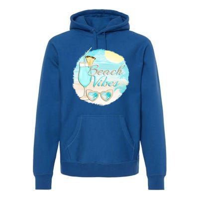 Beach Vibes Summer Vacation Vacay Mode Cute Sun And Gift Premium Hoodie