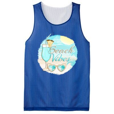 Beach Vibes Summer Vacation Vacay Mode Cute Sun And Gift Mesh Reversible Basketball Jersey Tank