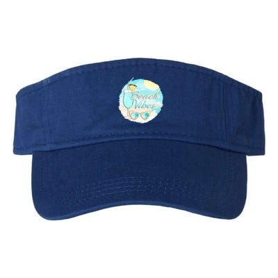 Beach Vibes Summer Vacation Vacay Mode Cute Sun And Gift Valucap Bio-Washed Visor