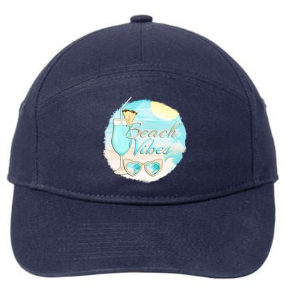 Beach Vibes Summer Vacation Vacay Mode Cute Sun And Gift 7-Panel Snapback Hat