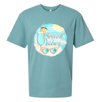 Beach Vibes Summer Vacation Vacay Mode Cute Sun And Gift Sueded Cloud Jersey T-Shirt