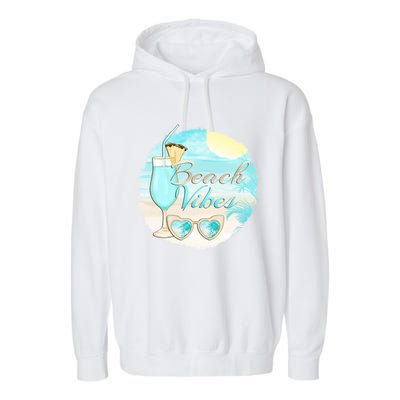 Beach Vibes Summer Vacation Vacay Mode Cute Sun And Gift Garment-Dyed Fleece Hoodie