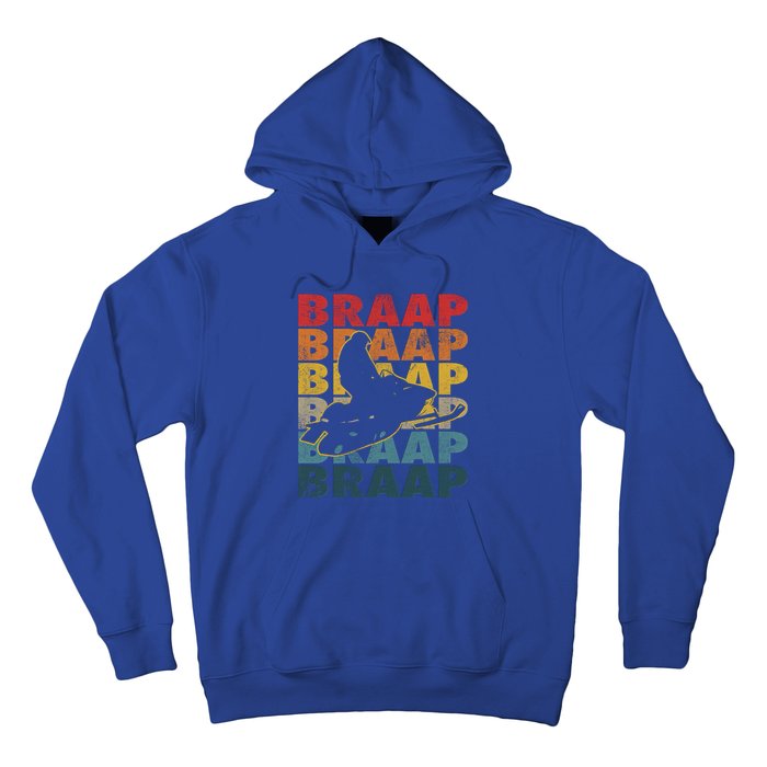 Braaap Vintage Snowmobile Snow Sled Rider Snowmobiling Gift Hoodie