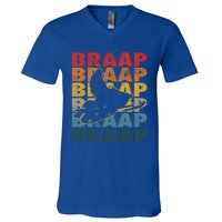 Braaap Vintage Snowmobile Snow Sled Rider Snowmobiling Gift V-Neck T-Shirt