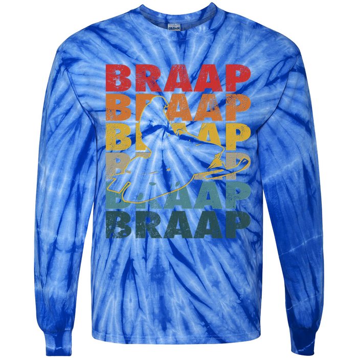 Braaap Vintage Snowmobile Snow Sled Rider Snowmobiling Gift Tie-Dye Long Sleeve Shirt