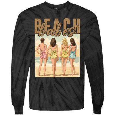 Beach Vibes Summer Holiday Funny Vacation Tie-Dye Long Sleeve Shirt