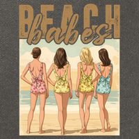 Beach Vibes Summer Holiday Funny Vacation Cotton Canvas Backpack