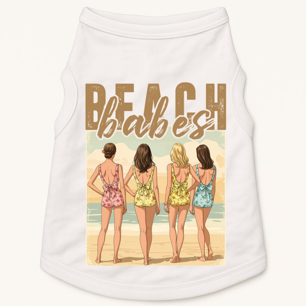 Beach Vibes Summer Holiday Funny Vacation Doggie Tank