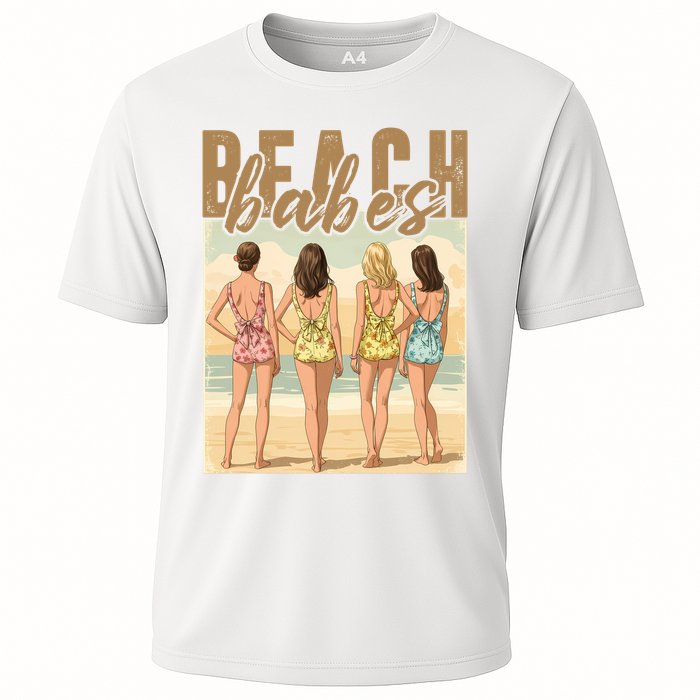 Beach Vibes Summer Holiday Funny Vacation Cooling Performance Crew T-Shirt
