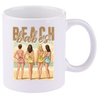 Beach Vibes Summer Holiday Funny Vacation 11oz C Handle Ceramic Mug