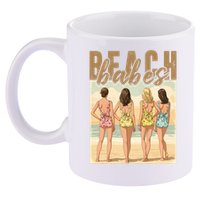 Beach Vibes Summer Holiday Funny Vacation 11oz C Handle Ceramic Mug