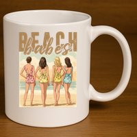 Beach Vibes Summer Holiday Funny Vacation 11oz C Handle Ceramic Mug